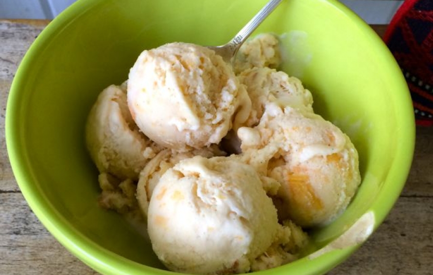 Fresh Peach Buttermilk Ice Cream | Edible Nashville