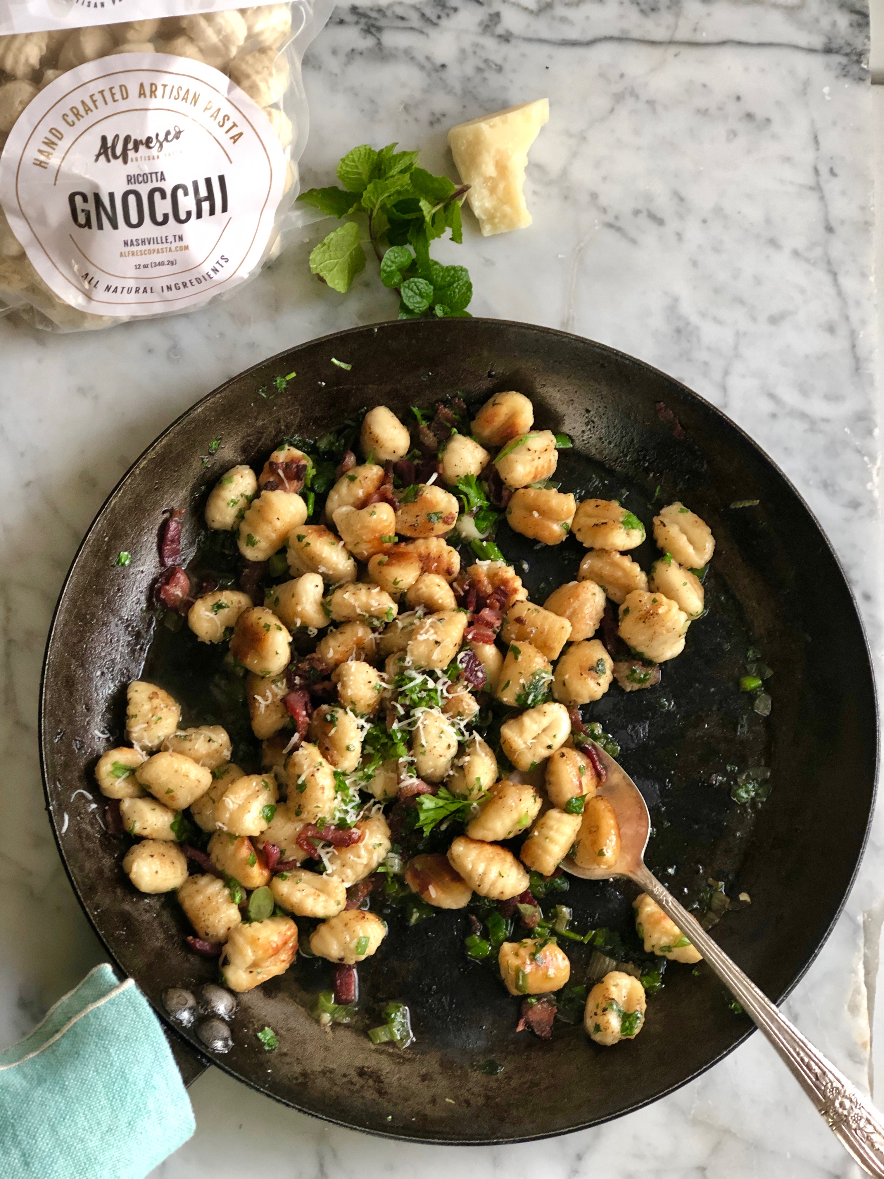 Ricotta Gnocchi with Bacon and Fresh Herbs | Edible Nashville