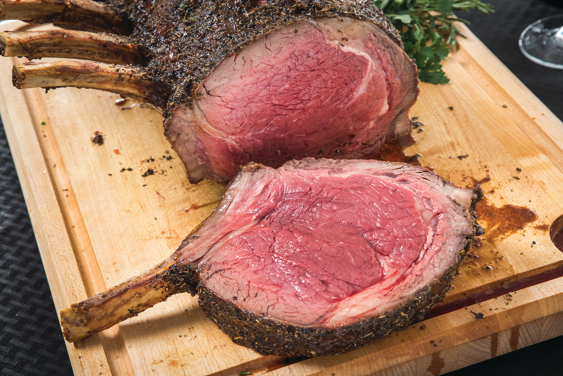 Perfect Pepper and Herb Crusted Prime Rib