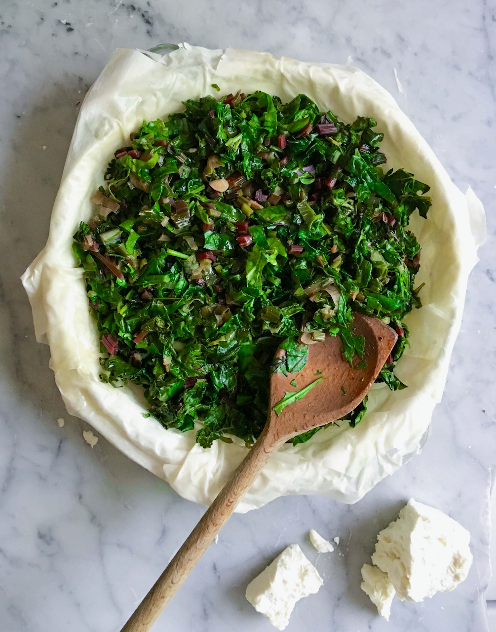 Spring Greens Phyllo Pie - Edible Nashville