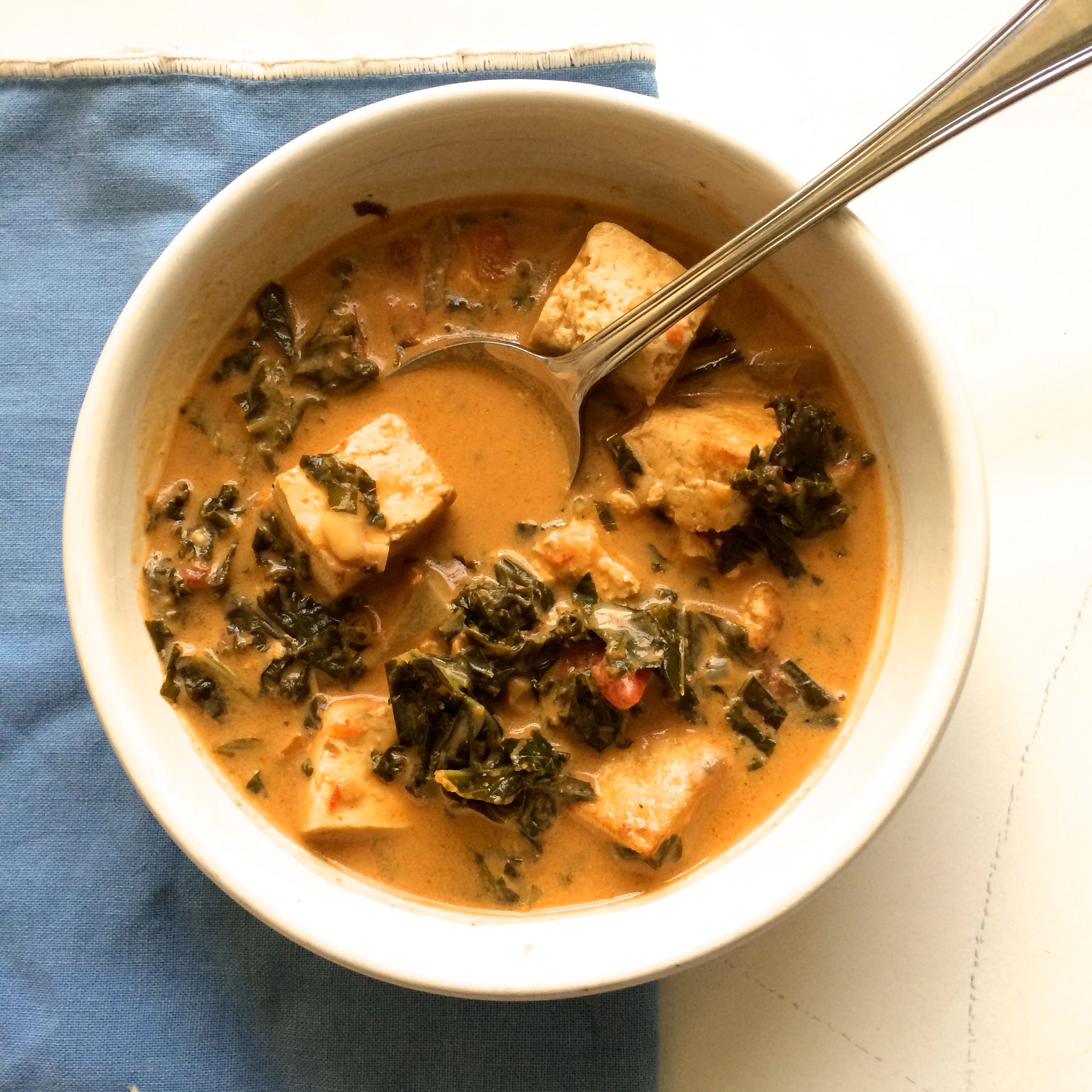 Sweet and Spicy Kale and Tofu Curry - Edible Nashville