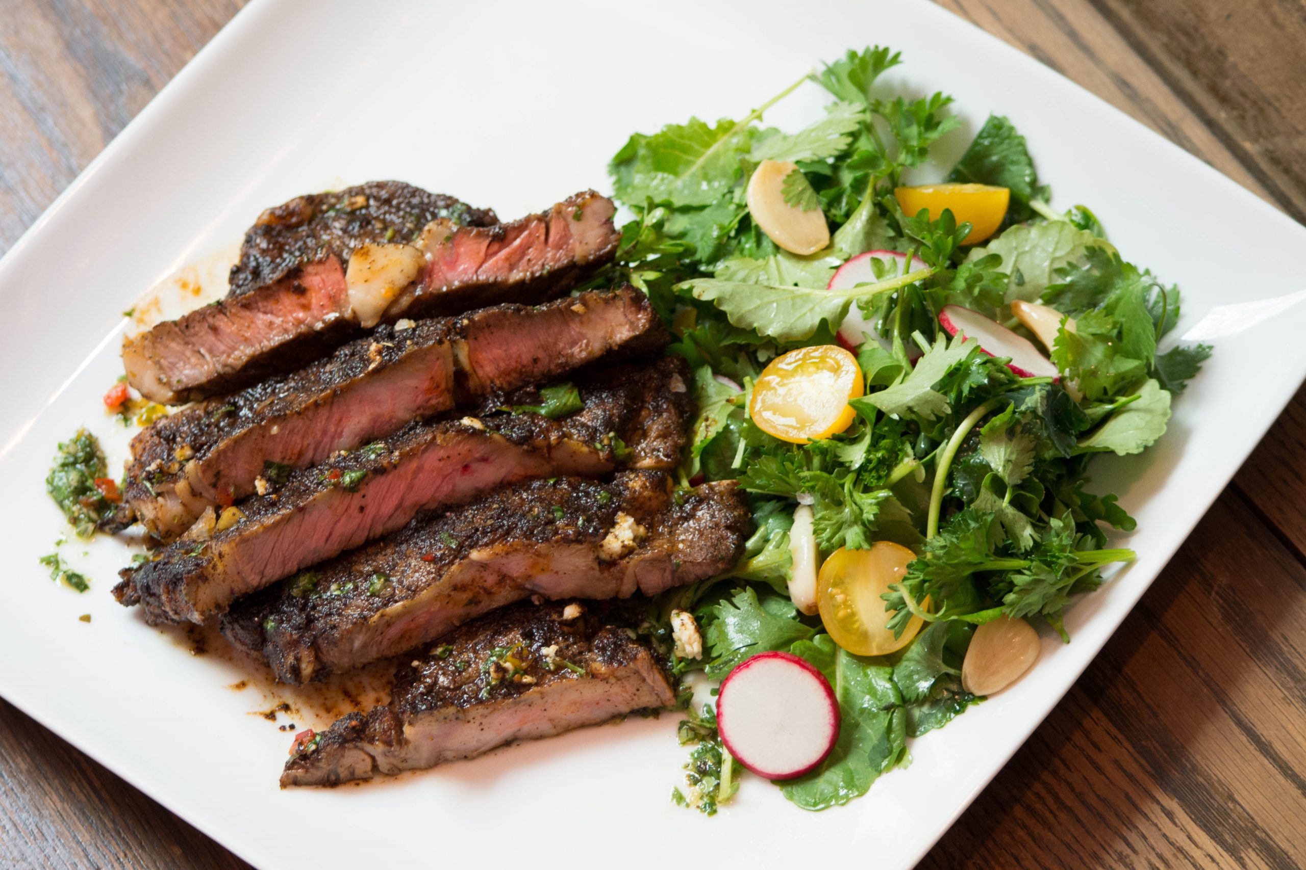 Espresso Rubbed Ribeye, Kale and Herb Salad - Edible Nashville