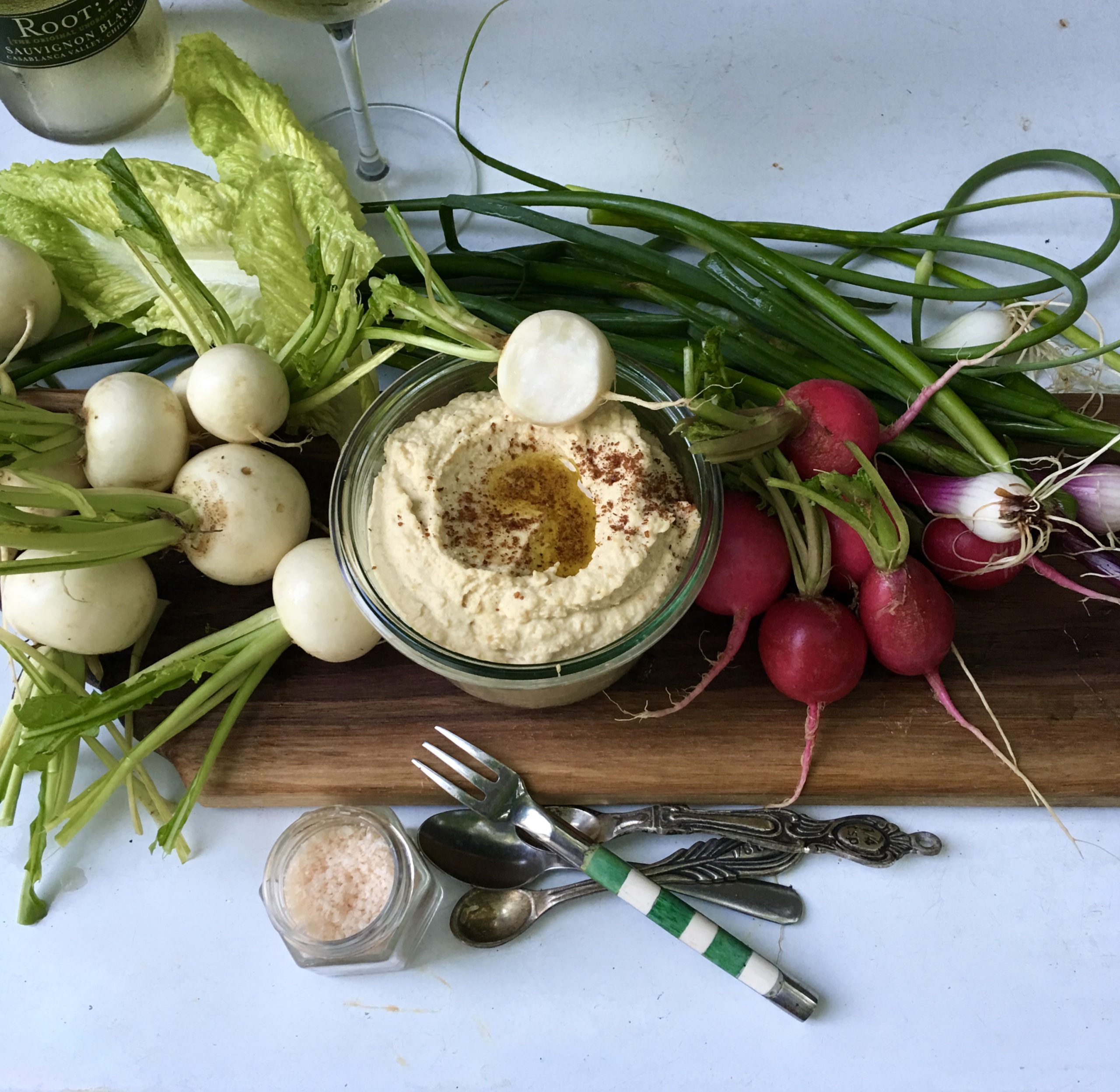 Hummus with Spring Veggies - Edible Nashville