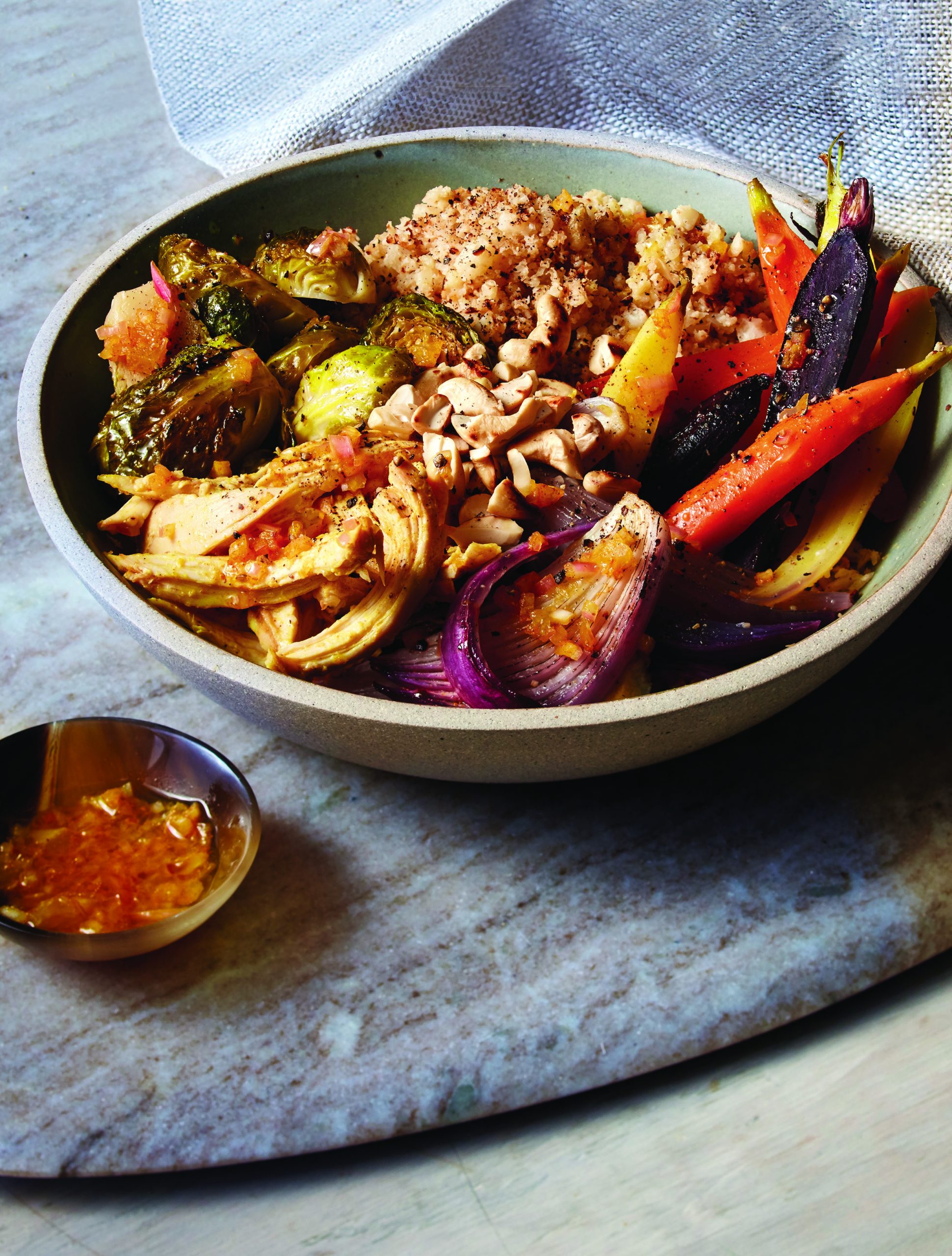 Easy Cauliflower Rice With Roasted Vegetables And Chicken - Edible Nashville