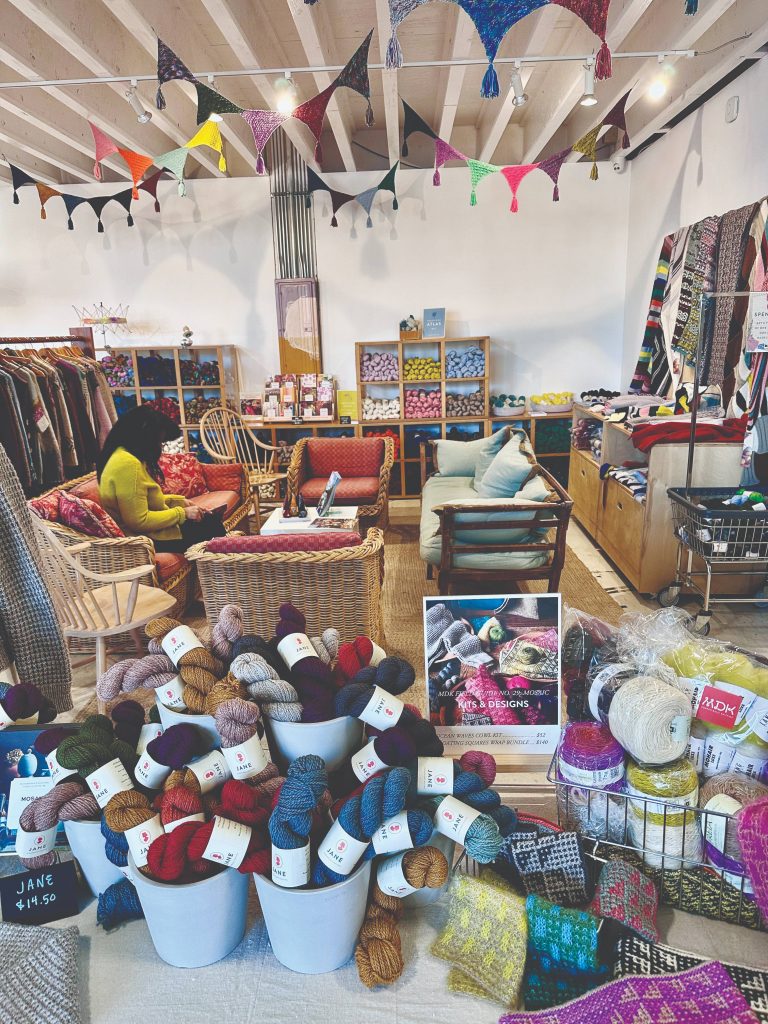 Cozy quarters at MDK’s world HQ in Nashville (Modern Daily Knitting)