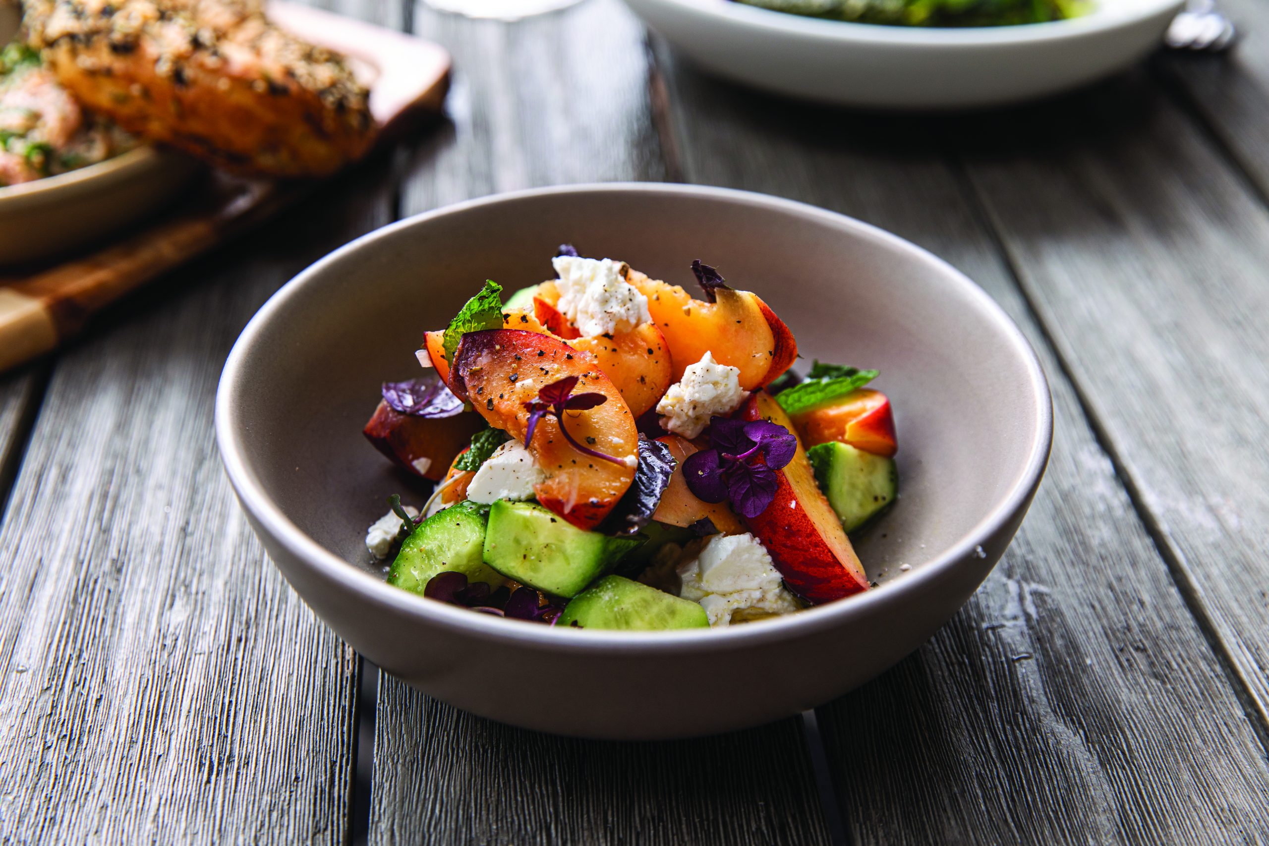 Peach &amp; Feta Salad - Edible Nashville